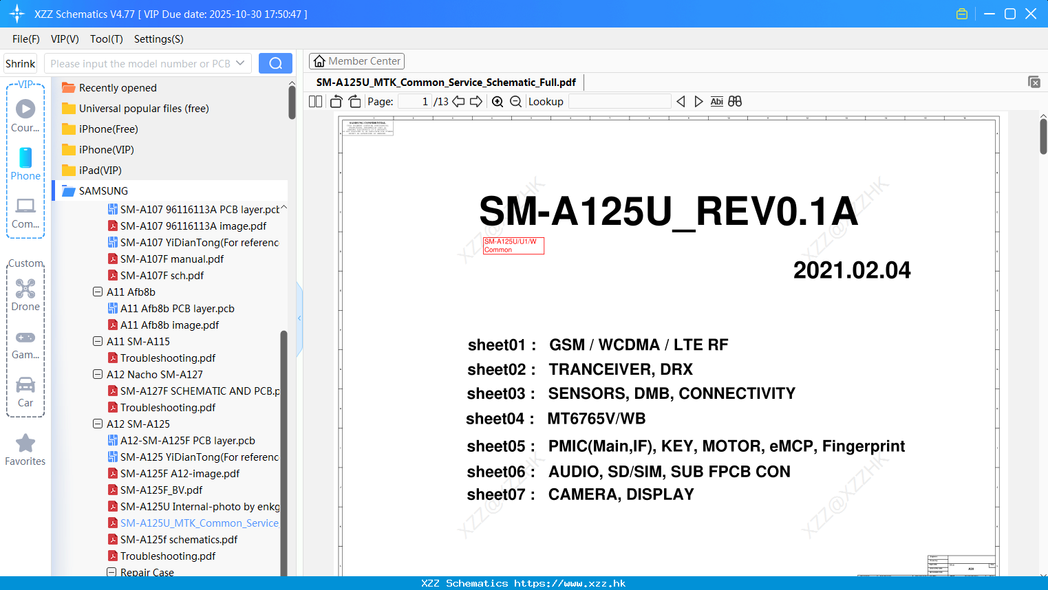 Samsung SM-A125U_MTK_Common_Service_Schematic_Full